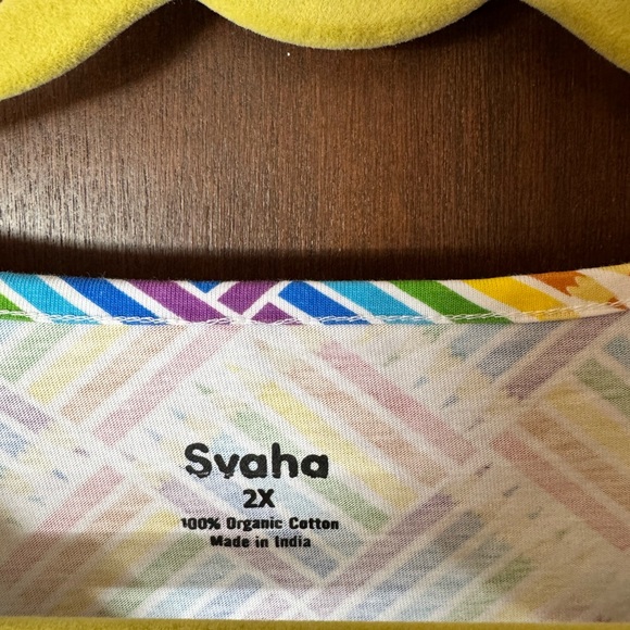 SVAHA Rainbow Colored Pencils Short Sleeved A-Line dress with pockets size 2x - Picture 4 of 4